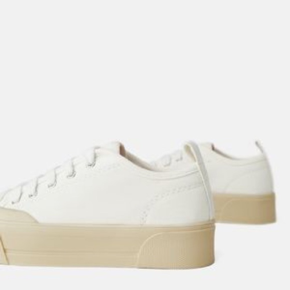Zara Platform Canvas Sneakers Gem